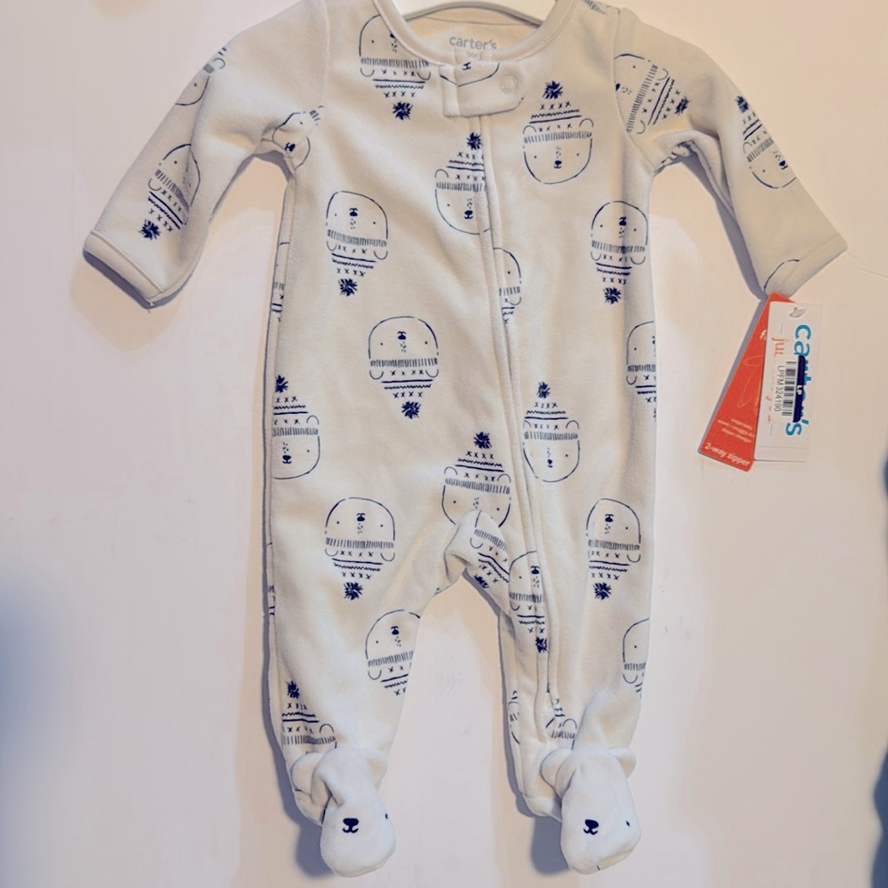 Cozy Newborn Bear Fleece Sleep & Play - Brand New with Tags